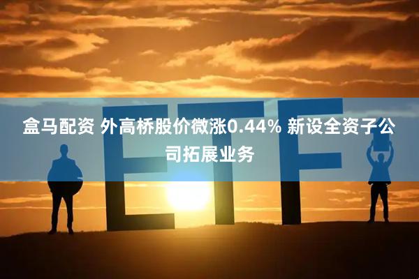 盒马配资 外高桥股价微涨0.44% 新设全资子公司拓展业务
